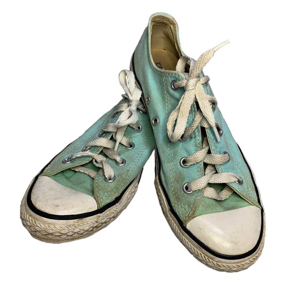 Converse Women Sze 3 All Star Light Blue Shoe Girl Youth Low Top Sneaker Runner